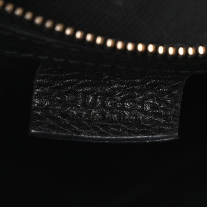 Gucci Pebbled Calfskin Medium Bamboo Shopper Tote Black 6 of 11