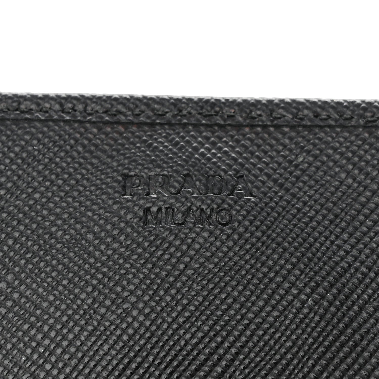 Prada Saffiano Metal Oro Chain Wallet Black 6 of 15