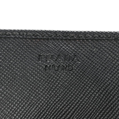 Prada Saffiano Metal Oro Chain Wallet Black 6 of 15