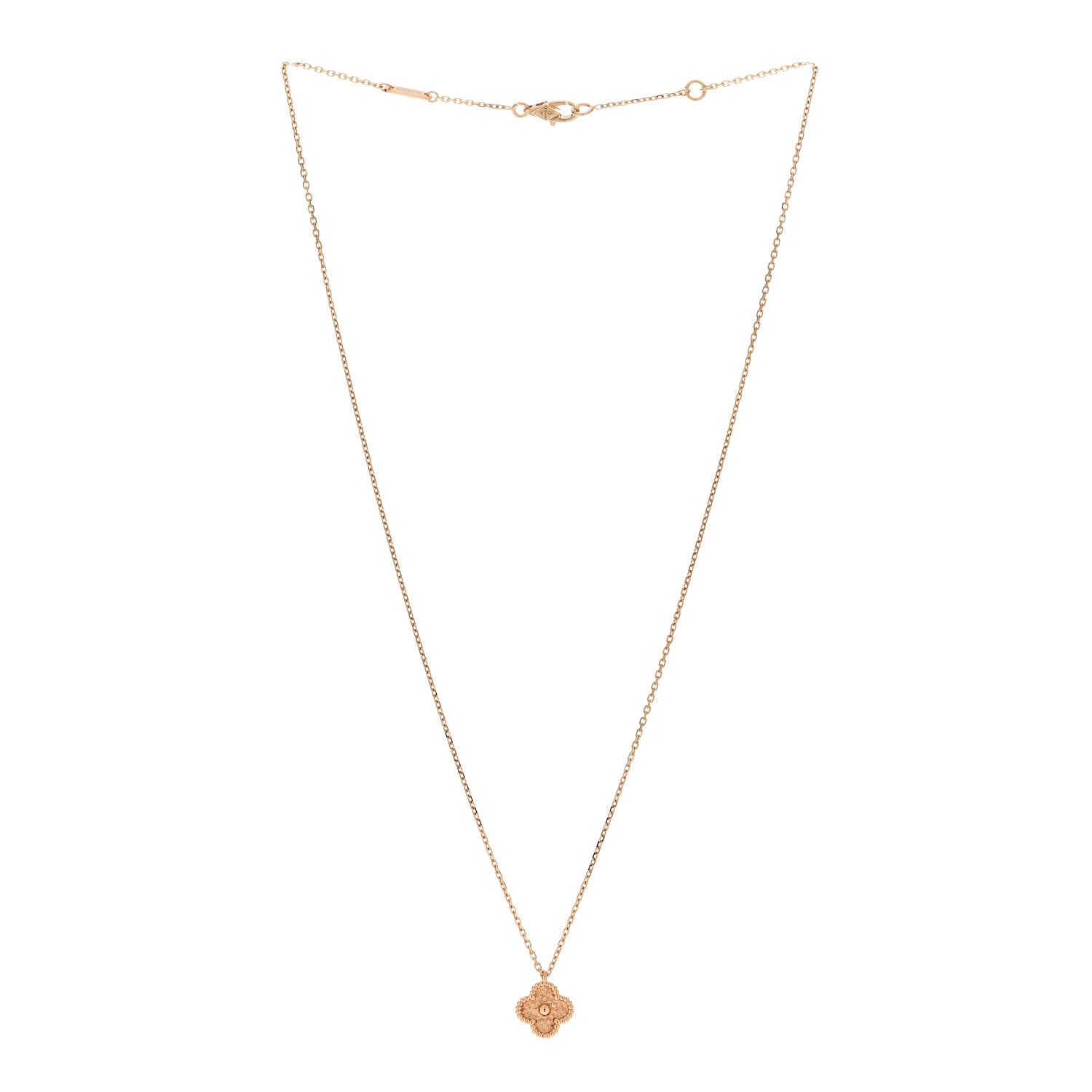 Van Cleef & Arpels 18K Rose Gold Sweet Alhambra Pendant Necklace 3 of 5