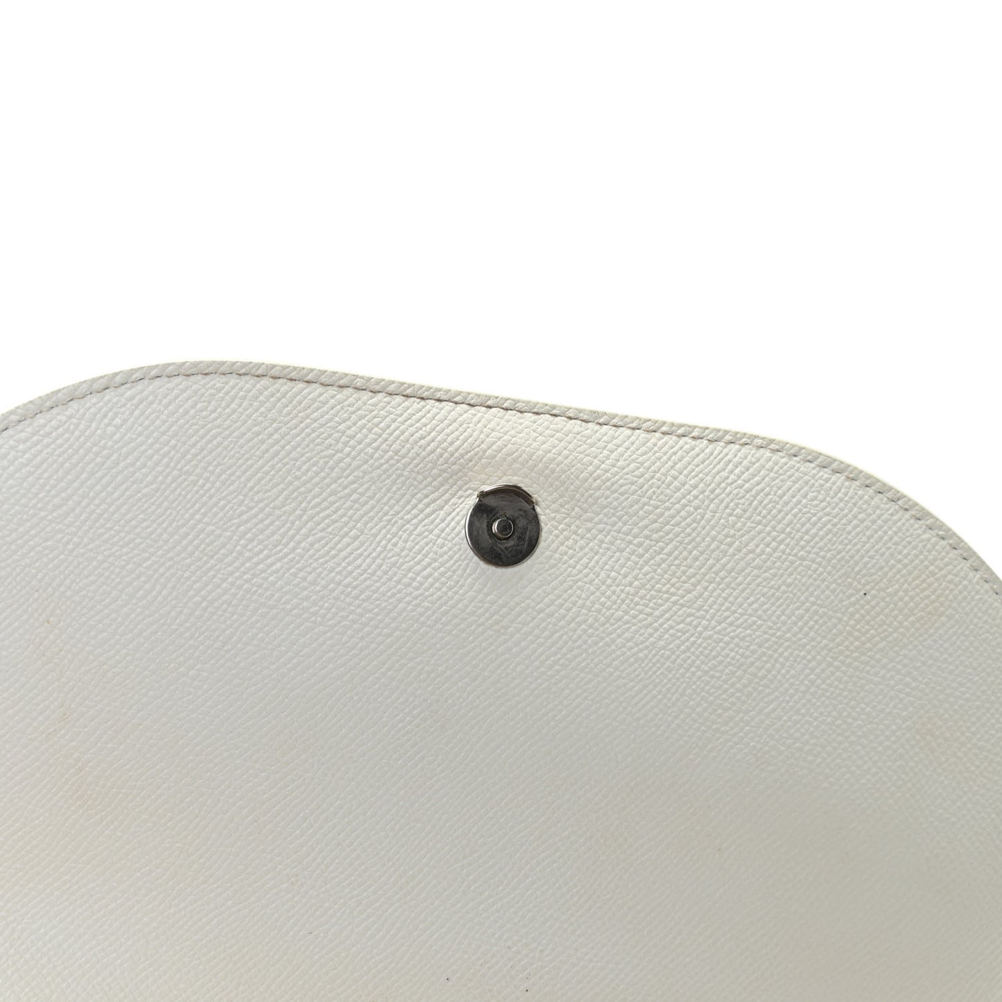 Signature Grained Calfskin Logo S Ville Day Bag White