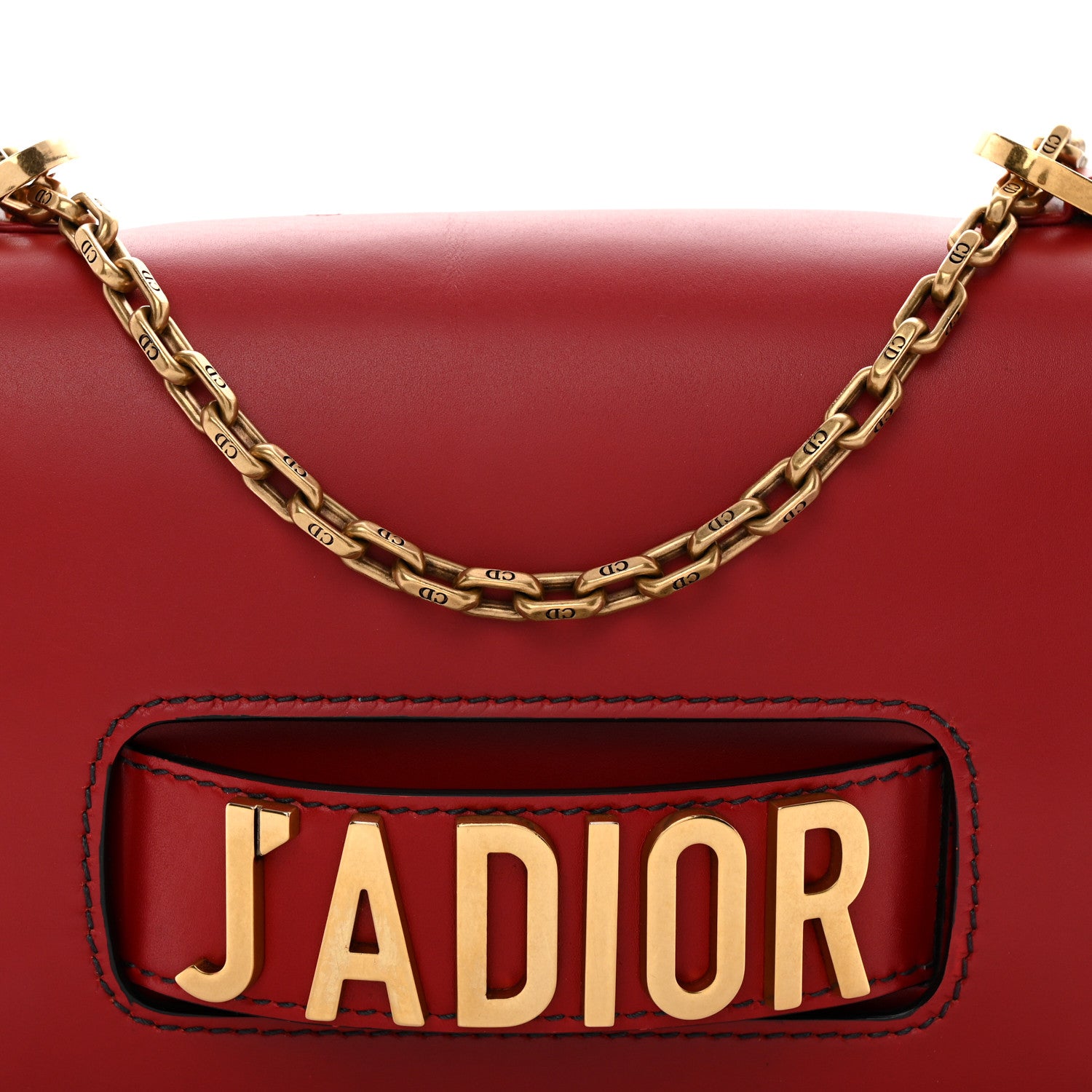 Christian Dior Calfskin J'Adior Chain Flap Bag Red 7 of 10