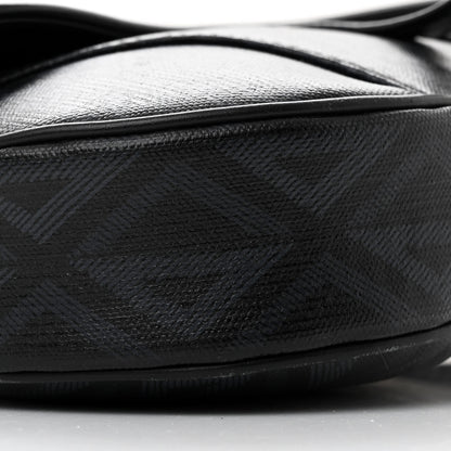 Christian Dior Coated Canvas CD Diamond Printed Mens Saddle Bag Black 9 of 11