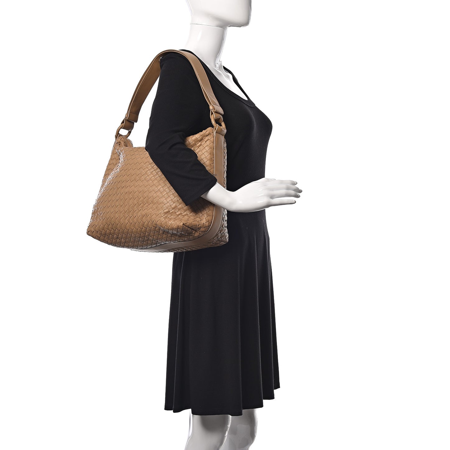 Nappa Intrecciato Hobo Noce