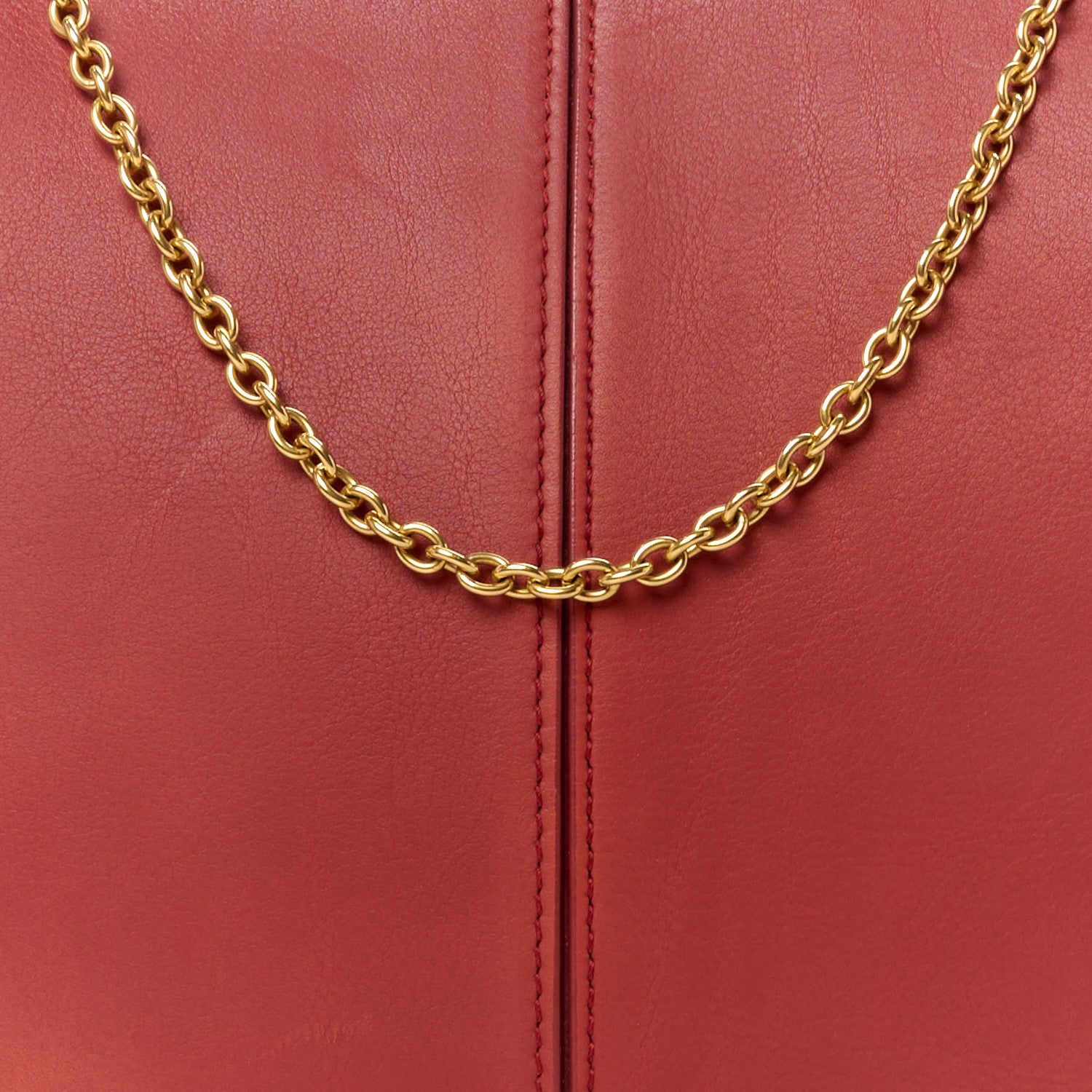Celine Supple Natural Calfskin Tri-Fold Clutch Red 9 of 11