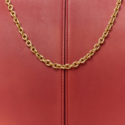 Celine Supple Natural Calfskin Tri-Fold Clutch Red 9 of 11