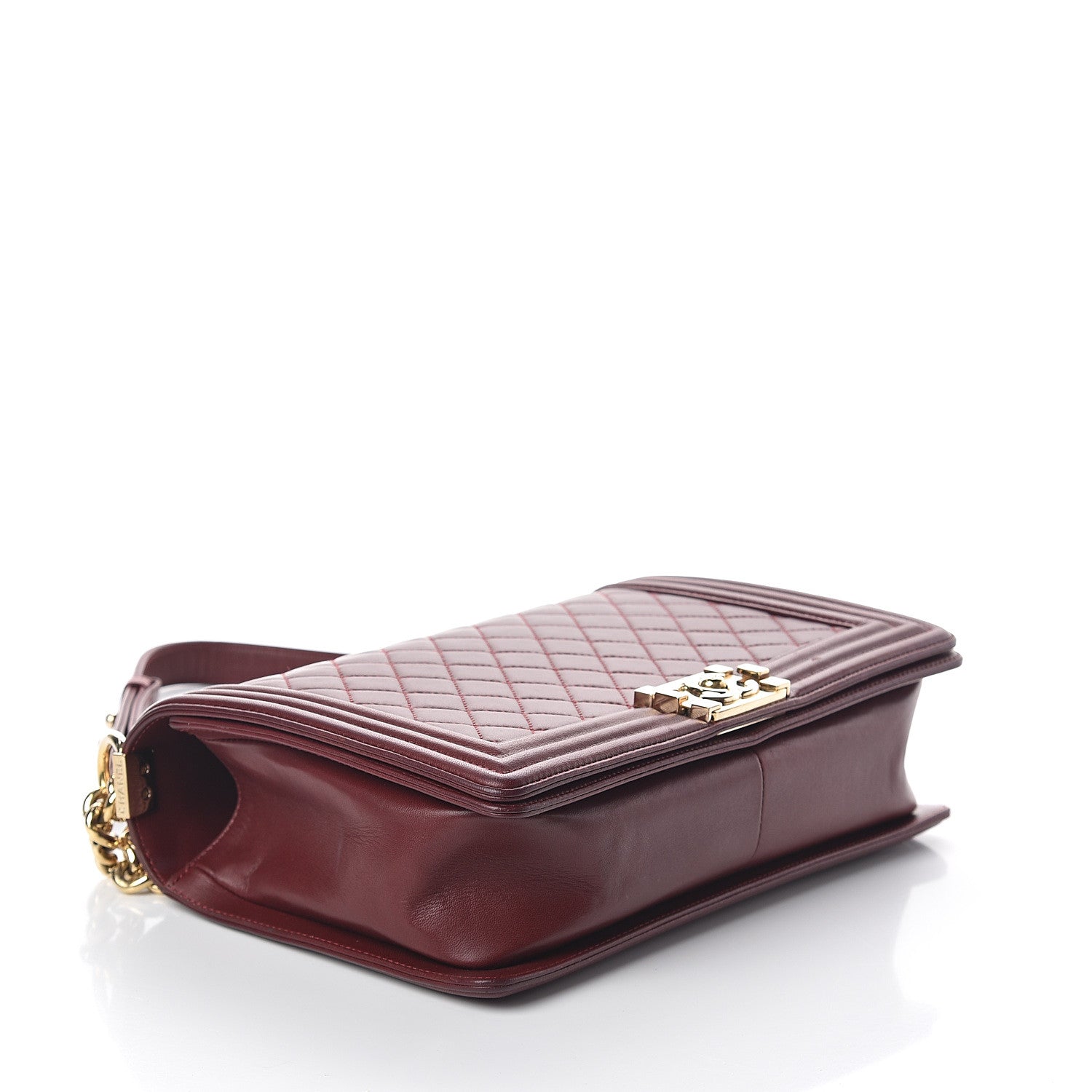 Chanel Lambskin Quilted New Medium Boy Flap Dark Red 3 of 8
