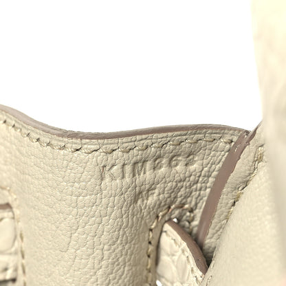 Hermes Matte Alligator Birkin 25 Beton 6 of 10