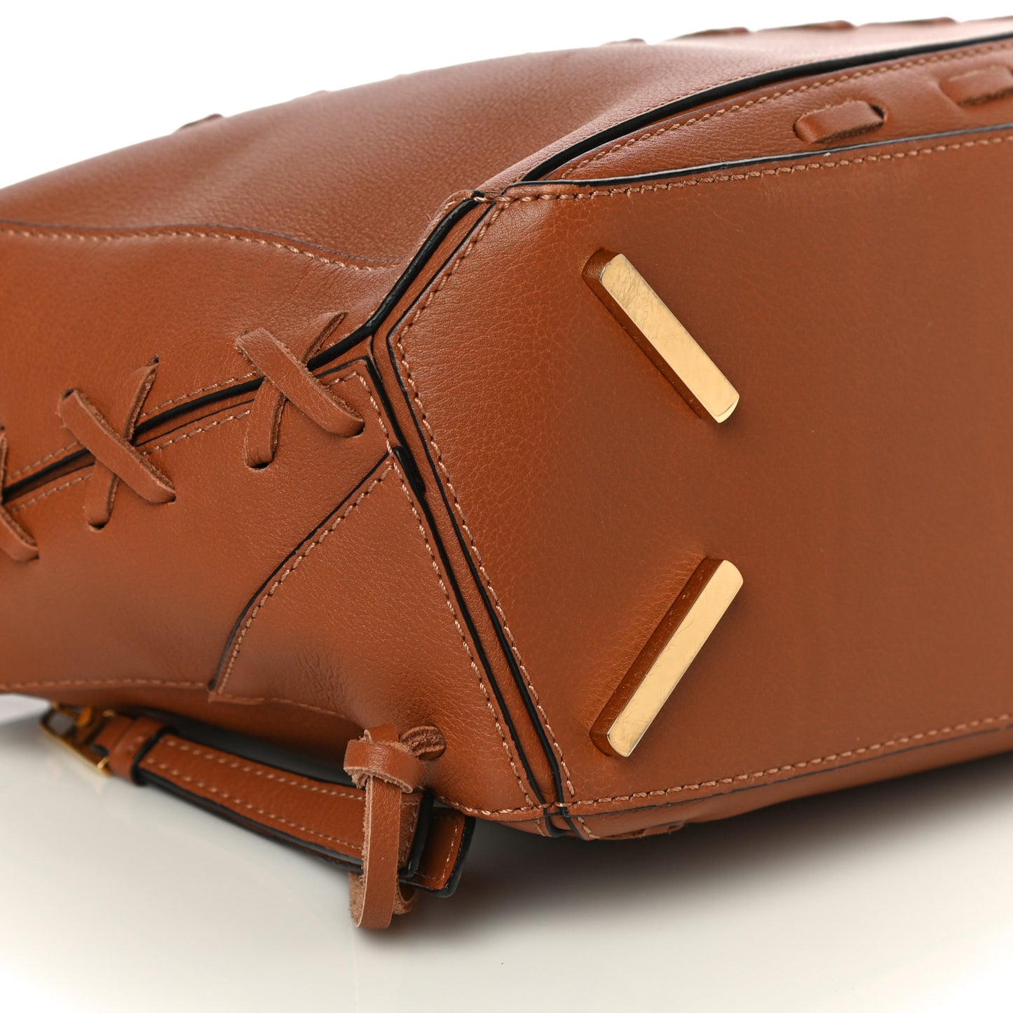 Calfskin Small Laced Puzzle Bag Tan