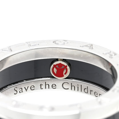 Bulgari Sterling Silver Ceramic Save The Children One-Band Ring 52 6 5 of 5