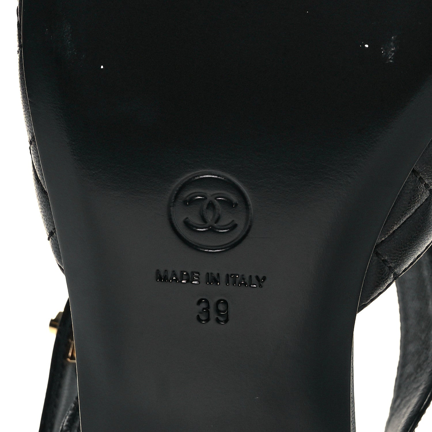 Chanel Patent Lambskin Quilted Cap Toe Ballerina Flats 39 Black 6 of 9