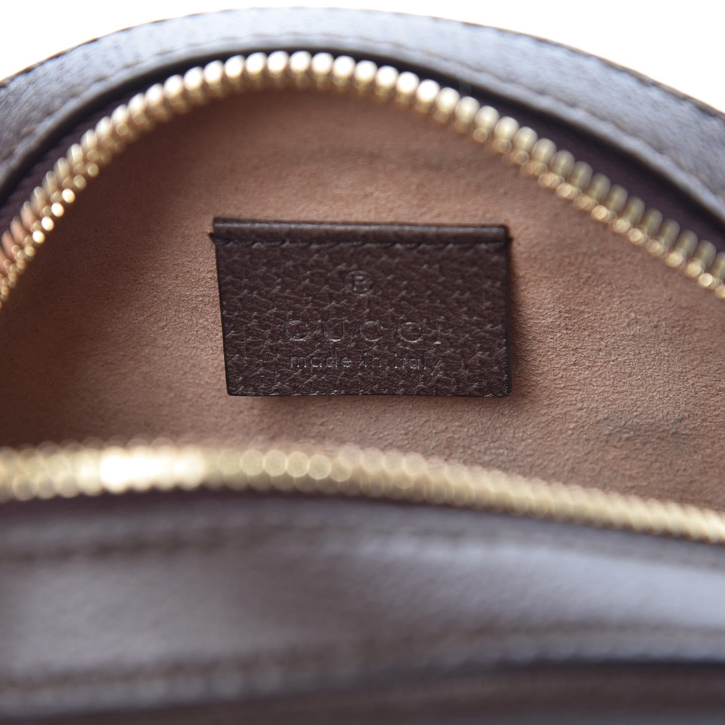 GG Supreme Monogram Web Mini Ophidia Round Shoulder Bag Brown