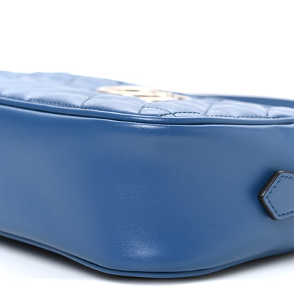 Gucci Calfskin Matelasse Aria Small GG Marmont Chain Shoulder Bag Clear Blue 10 of 10