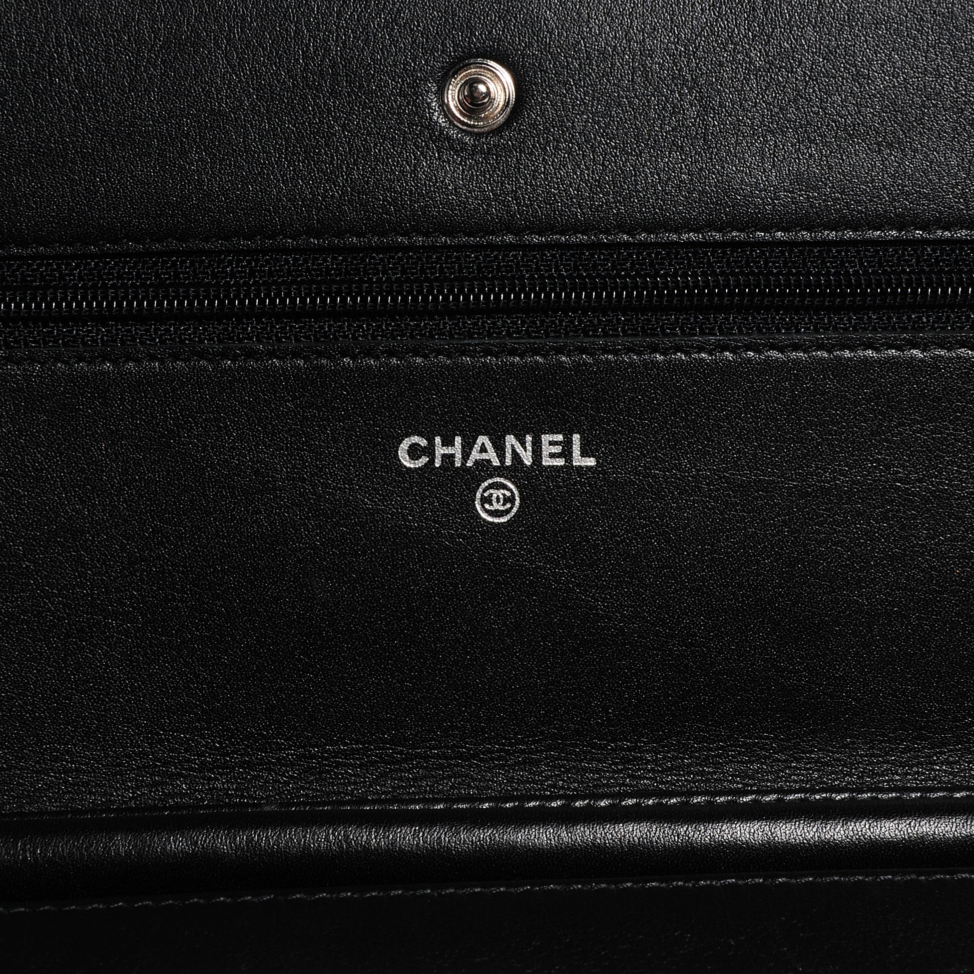 Chanel Caviar Timeless CC Wallet on Chain WOC Black 6 of 9