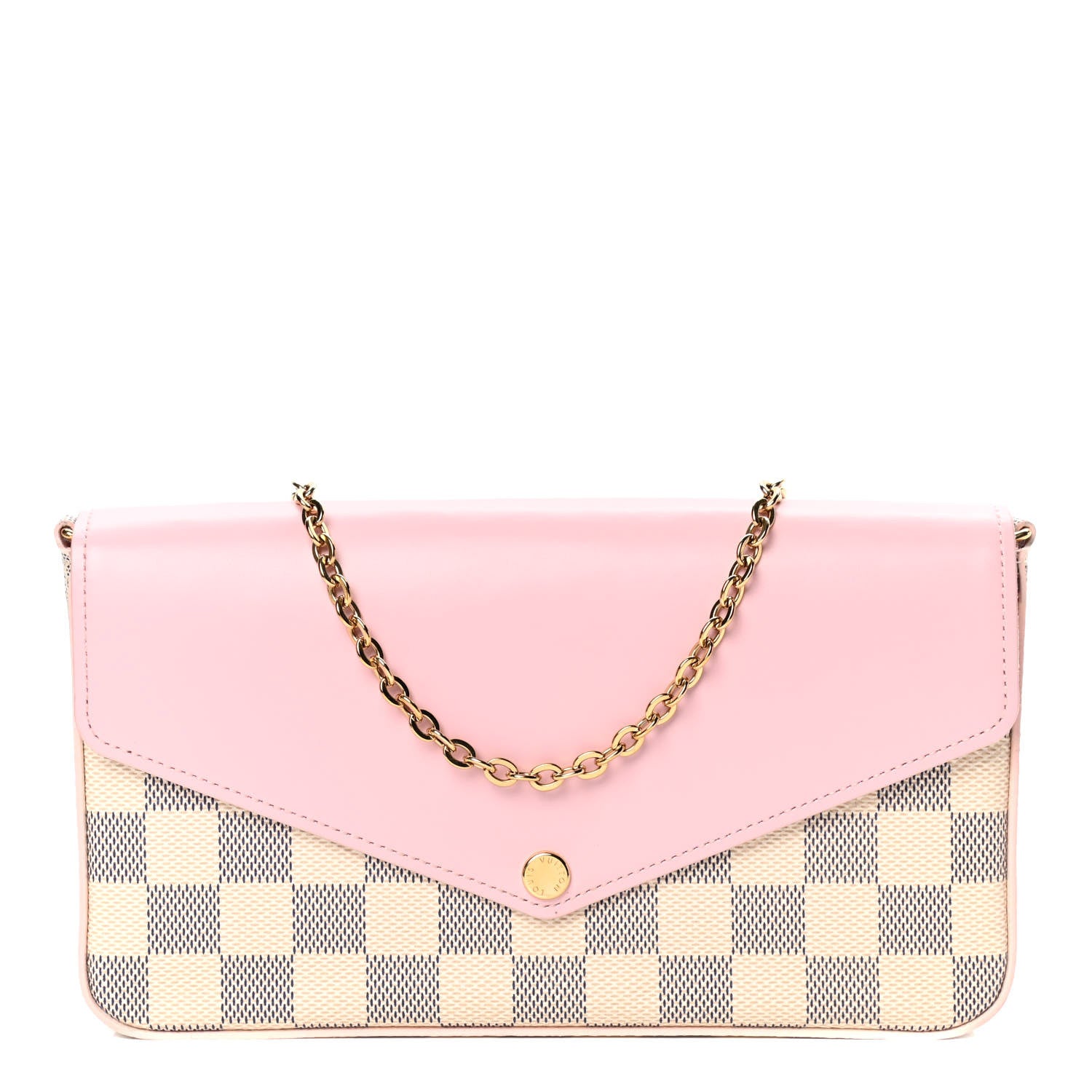Louis Vuitton Damier Azur Calfskin Pochette Felicie Eau de Rose 1 of 4