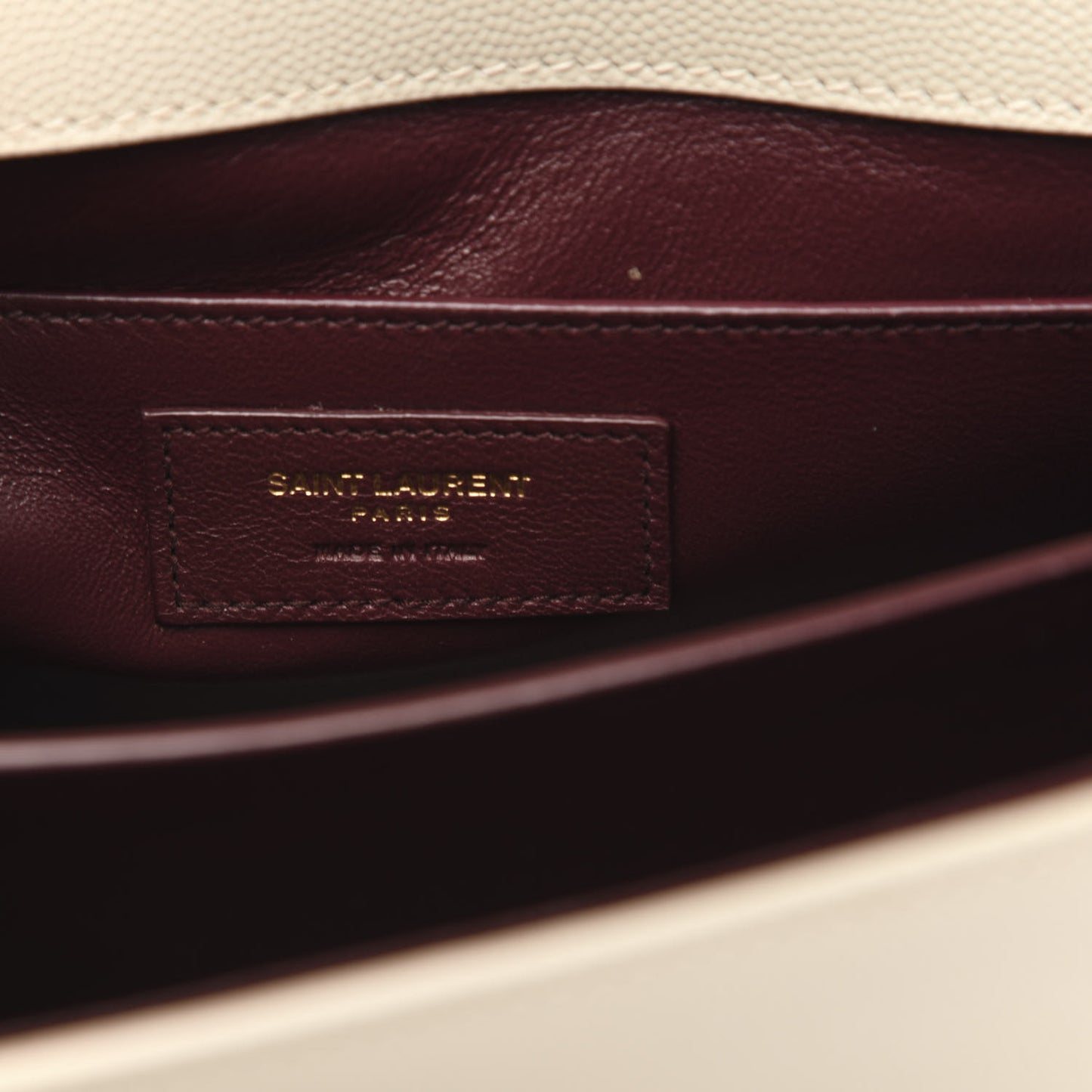 Grain de Poudre Medium Classic Monogram Cassandra Top Handle Crema Soft Rouge Legion