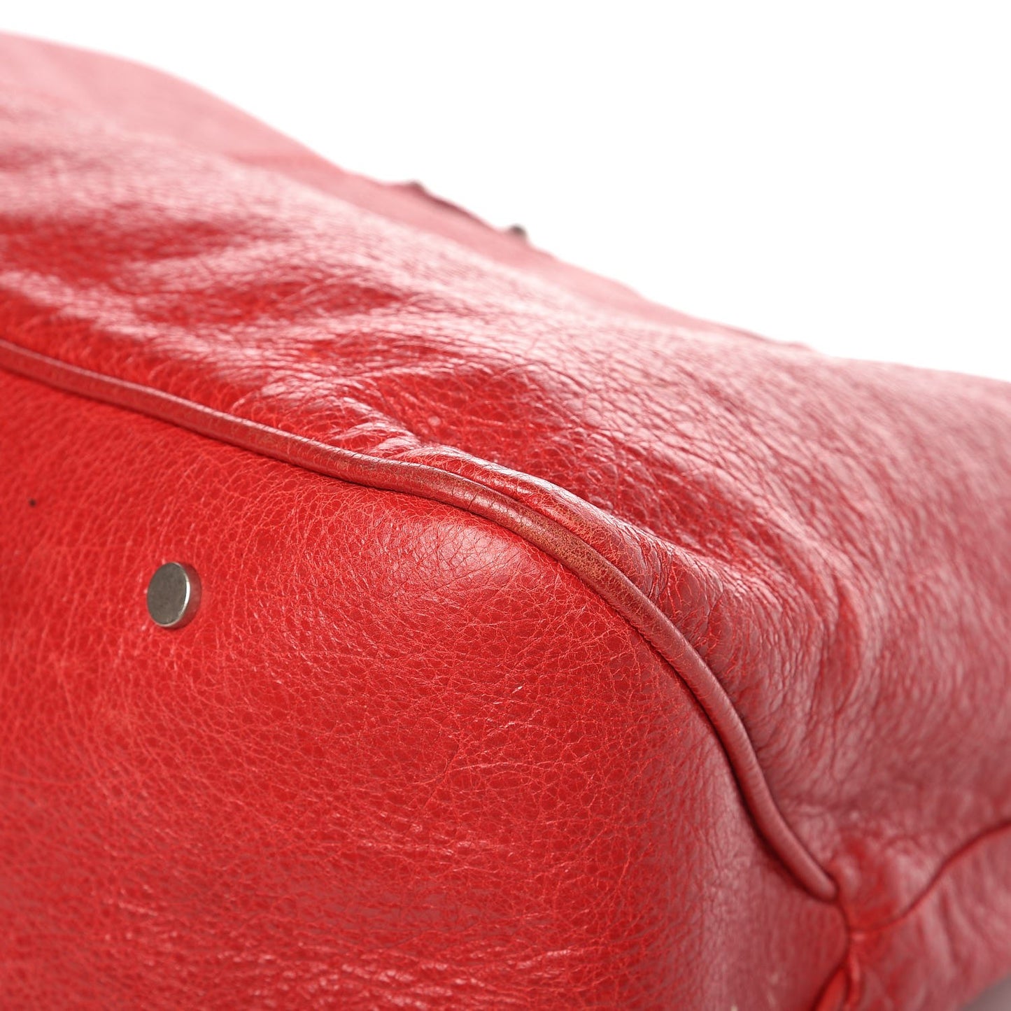 Agneau Classic Hardware Mens Oversize Top Handle Bag Flame