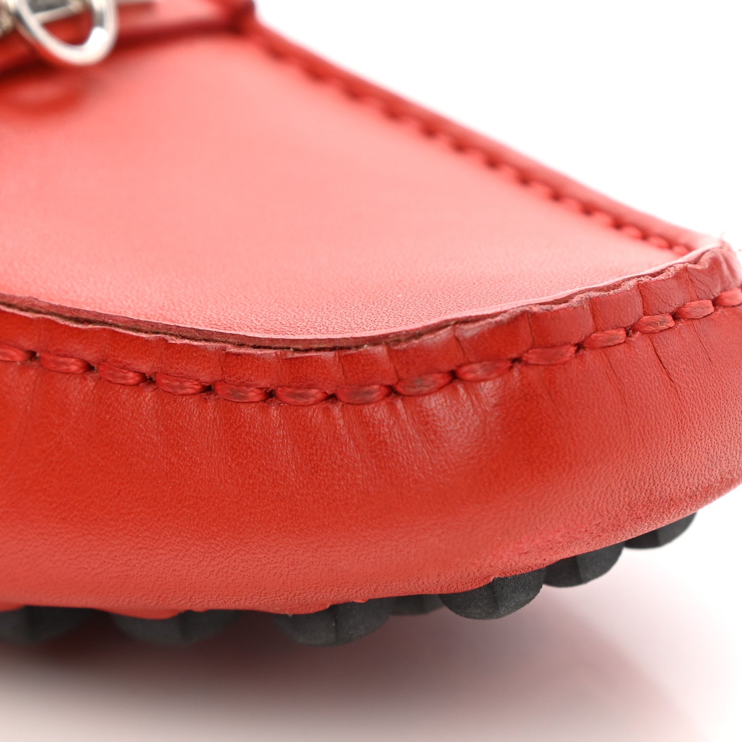 Supple Calfskin Womens Irving Driving Moccasin Loafers 35 Capucine