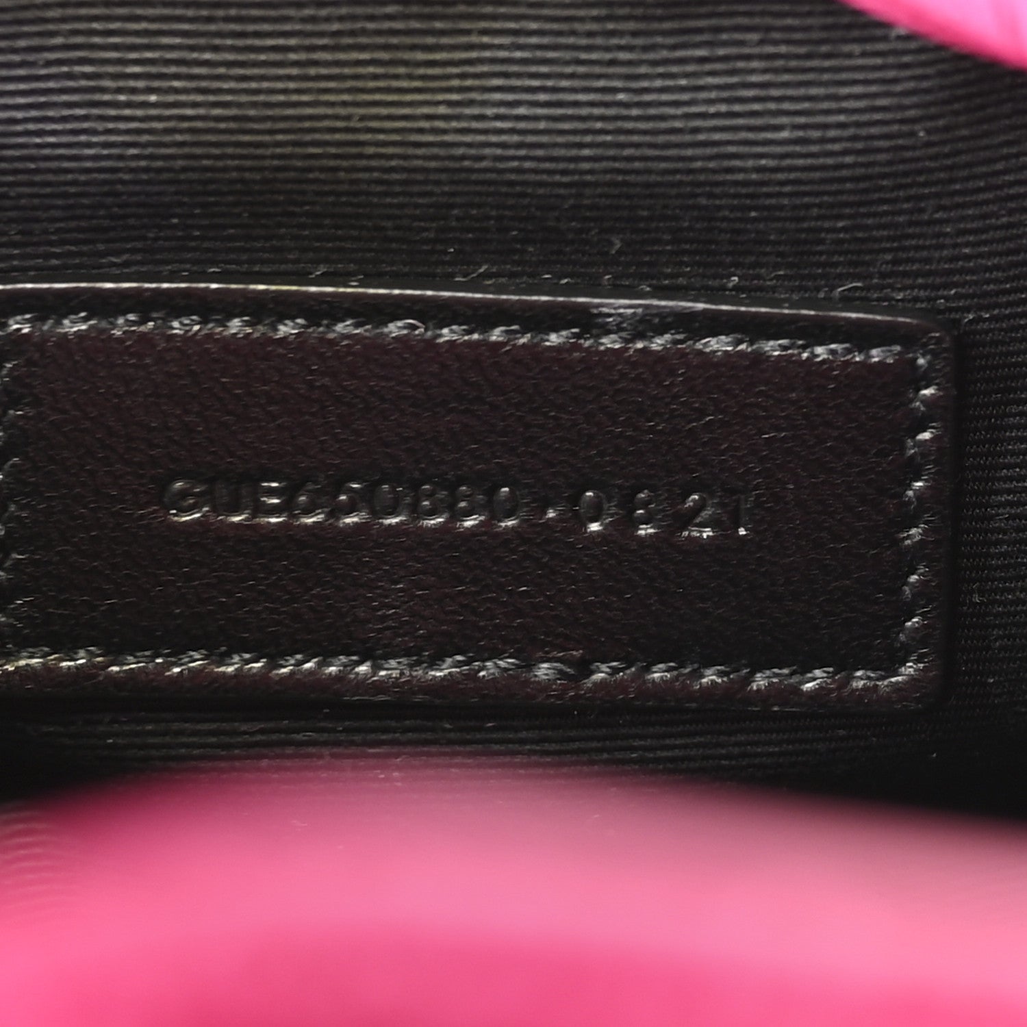 Saint Laurent Boucle Tweed Quilted Loulou Puffer Monogram Pouch Clutch Magenta 6 of 10