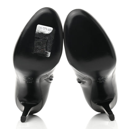 Chanel Lambskin CC Short Booties 39.5 Dark Grey 5 of 10