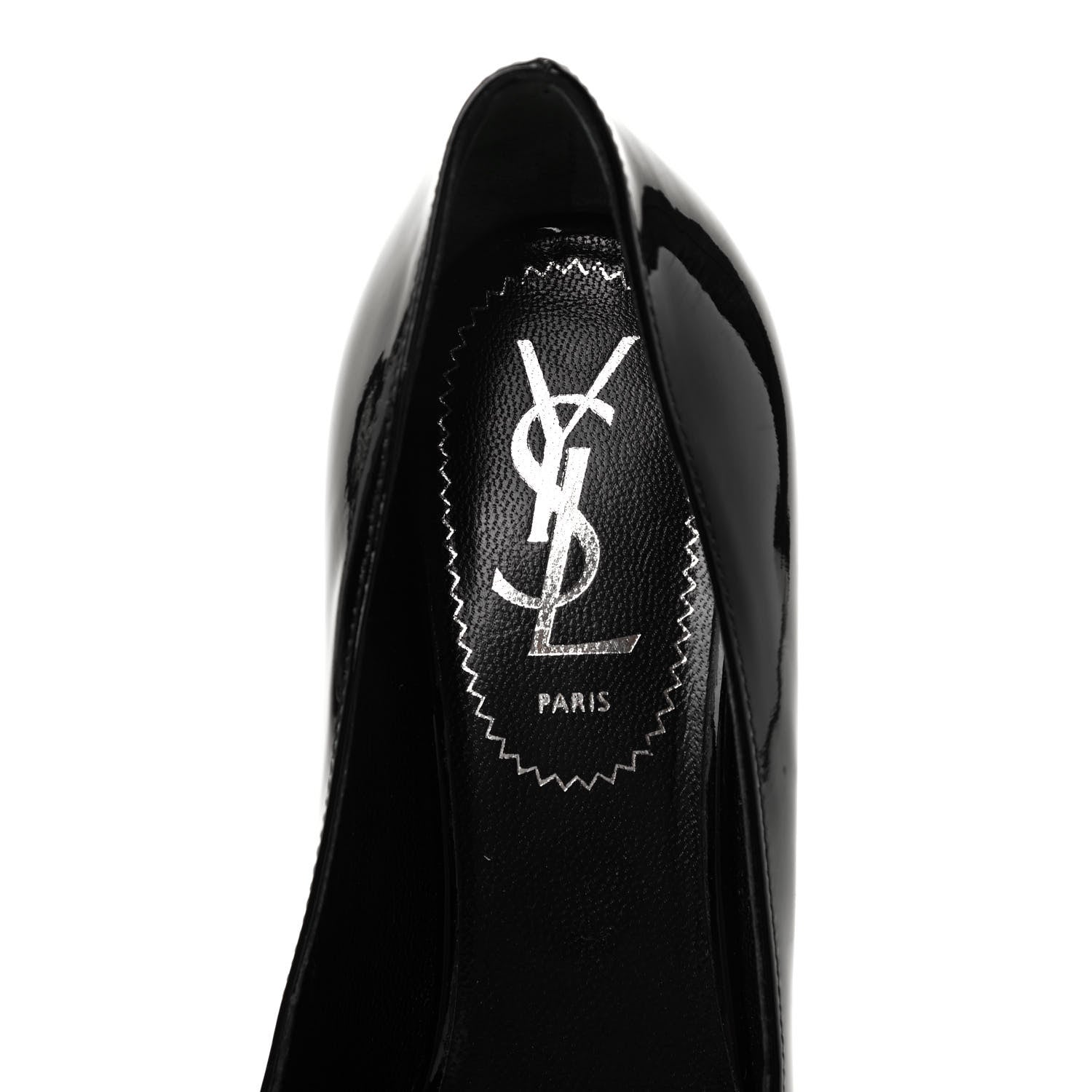 Saint Laurent Patent Tribtoo 80 Platform Pumps 36.5 Black 6 of 7