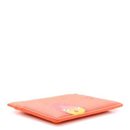 Loewe X HOWL'S MOVING CASTLE Calfskin Calcifer Card Holder Orange 4 of 9