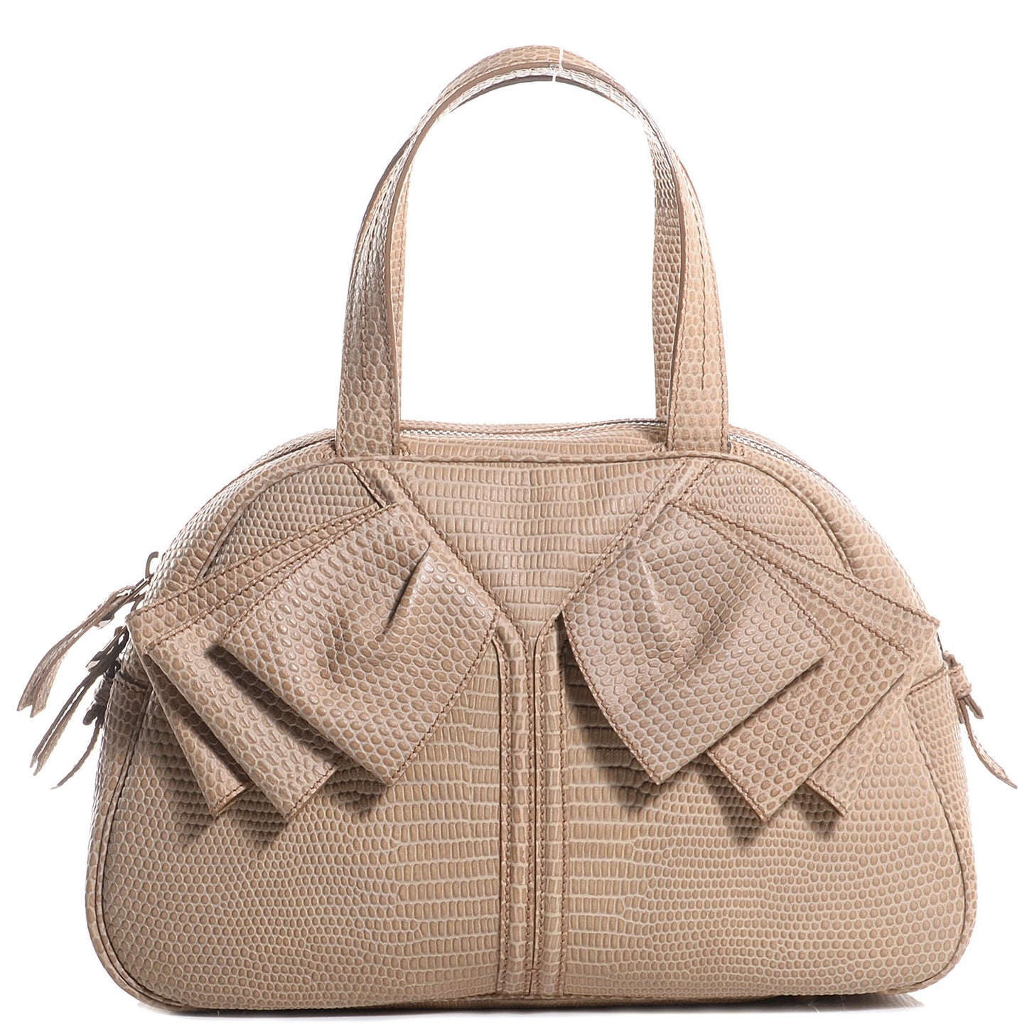 Lizard Embossed Medium Y Bow Bowler