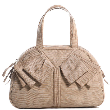 Saint Laurent Lizard Embossed Medium Y Bow Bowler 1 of 8