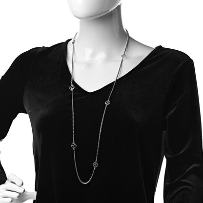 David Yurman Sterling Silver Logo Station Necklace 36" 2 of 4