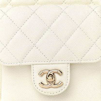 Chanel Caviar Quilted Small CC Day Backpack White 8 of 11