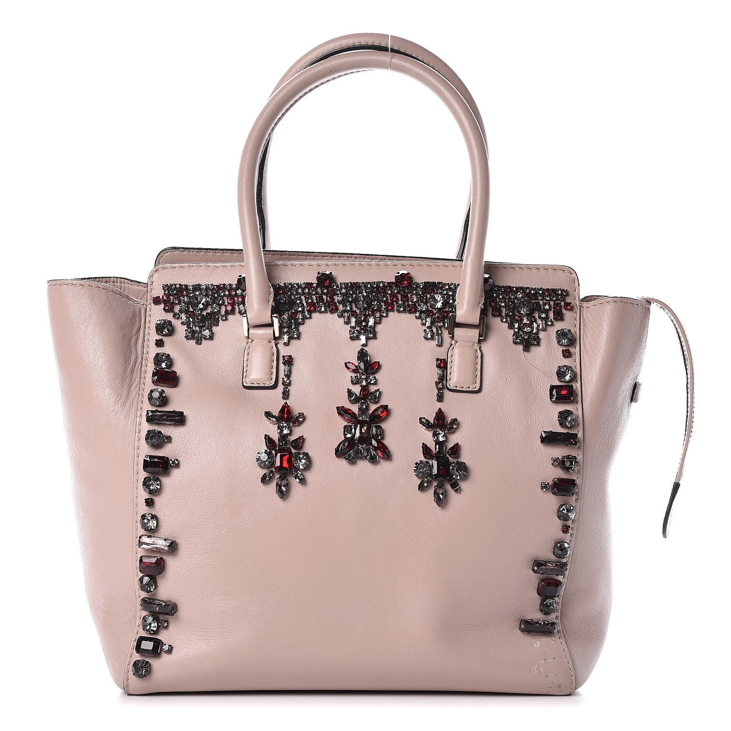 Valentino Garavani Nappa Crystal B Diamond Tote Light Pink 1 of 17