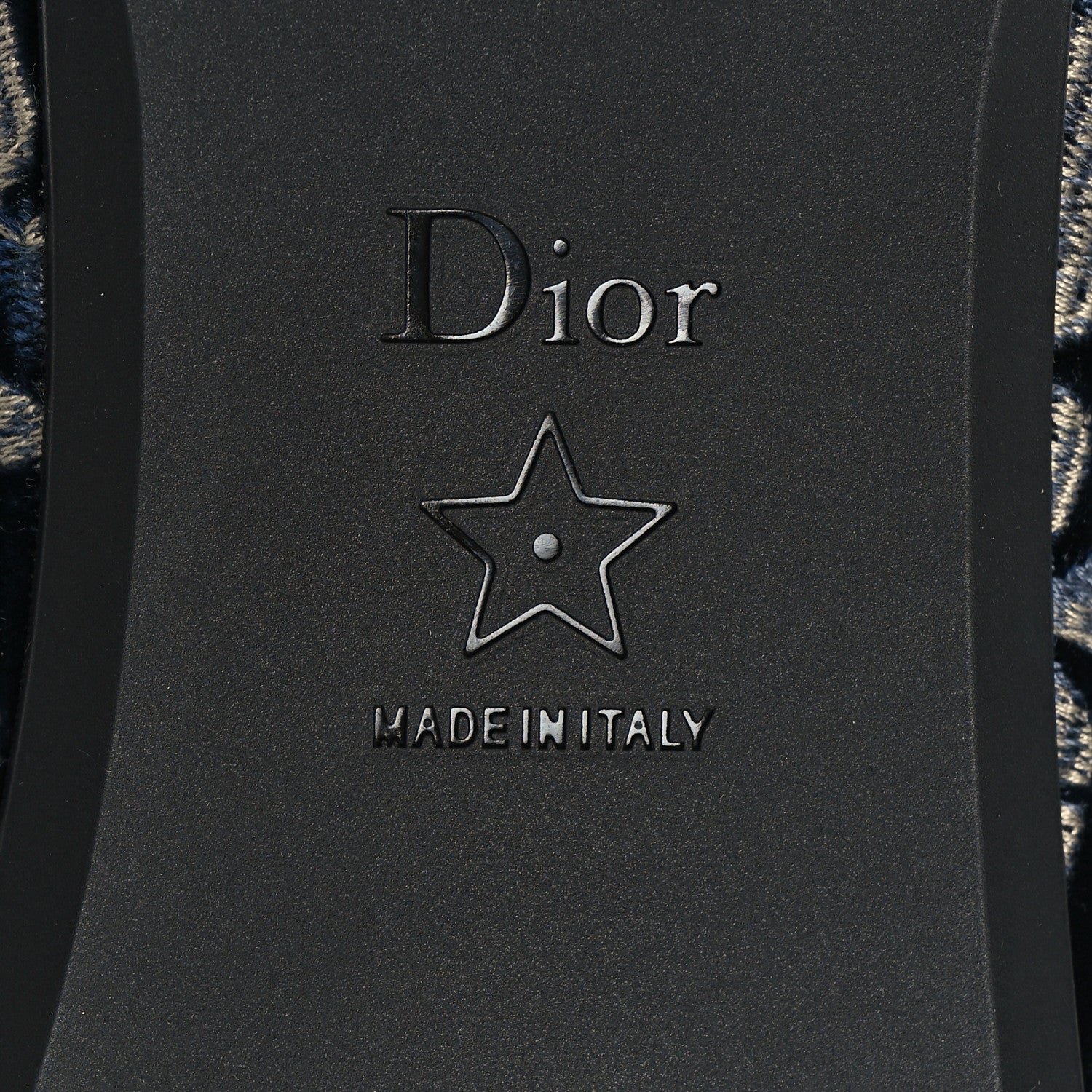 Christian Dior Velvet Oblique Poeme Laced Ballerina Flats 40 Blue 7 of 8