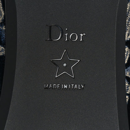Christian Dior Velvet Oblique Poeme Laced Ballerina Flats 40 Blue 7 of 8