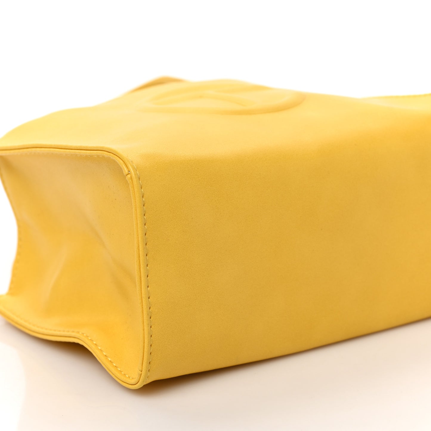 Vegan Leather Small Shopping Bag Yellow