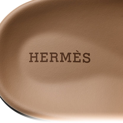 Hermes Suede Goatskin Womens Chypre Sandals 38 Beige Argile 7 of 9