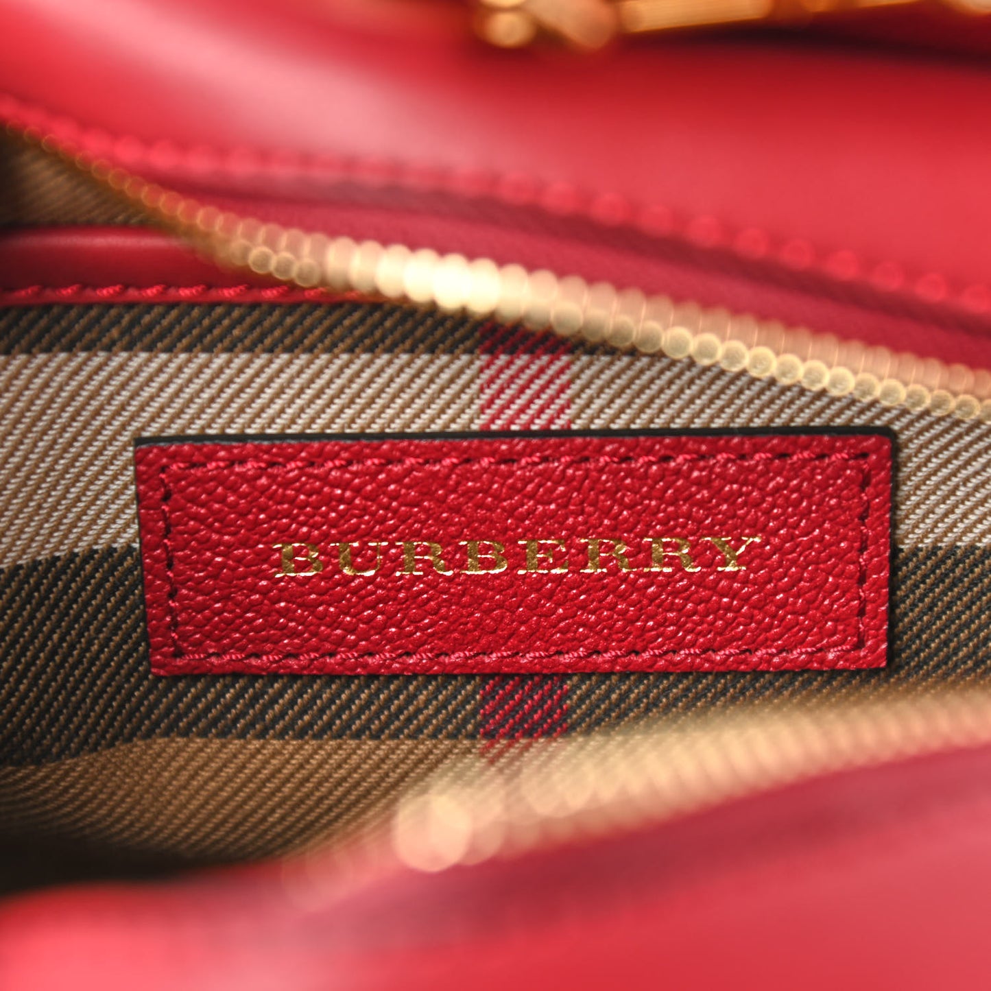 Soft Grain Calfskin Small Buckle Zip Bag Red