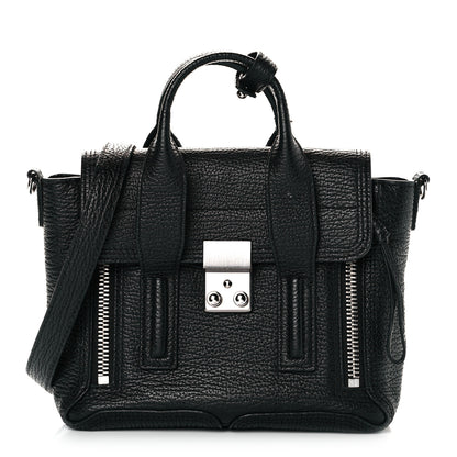 3.1 Phillip Lim Textured Calfskin Mini Pashli Satchel Black 1 of 10