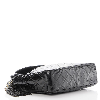 Chanel Patent Quilted Tassel Camera Case Black 4 of 10