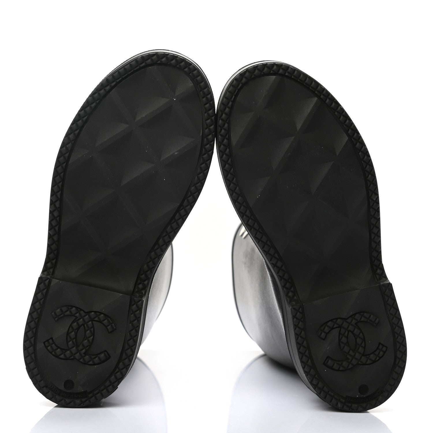 Chanel Caoutchouk CC High Boots 38 Black 5 of 8