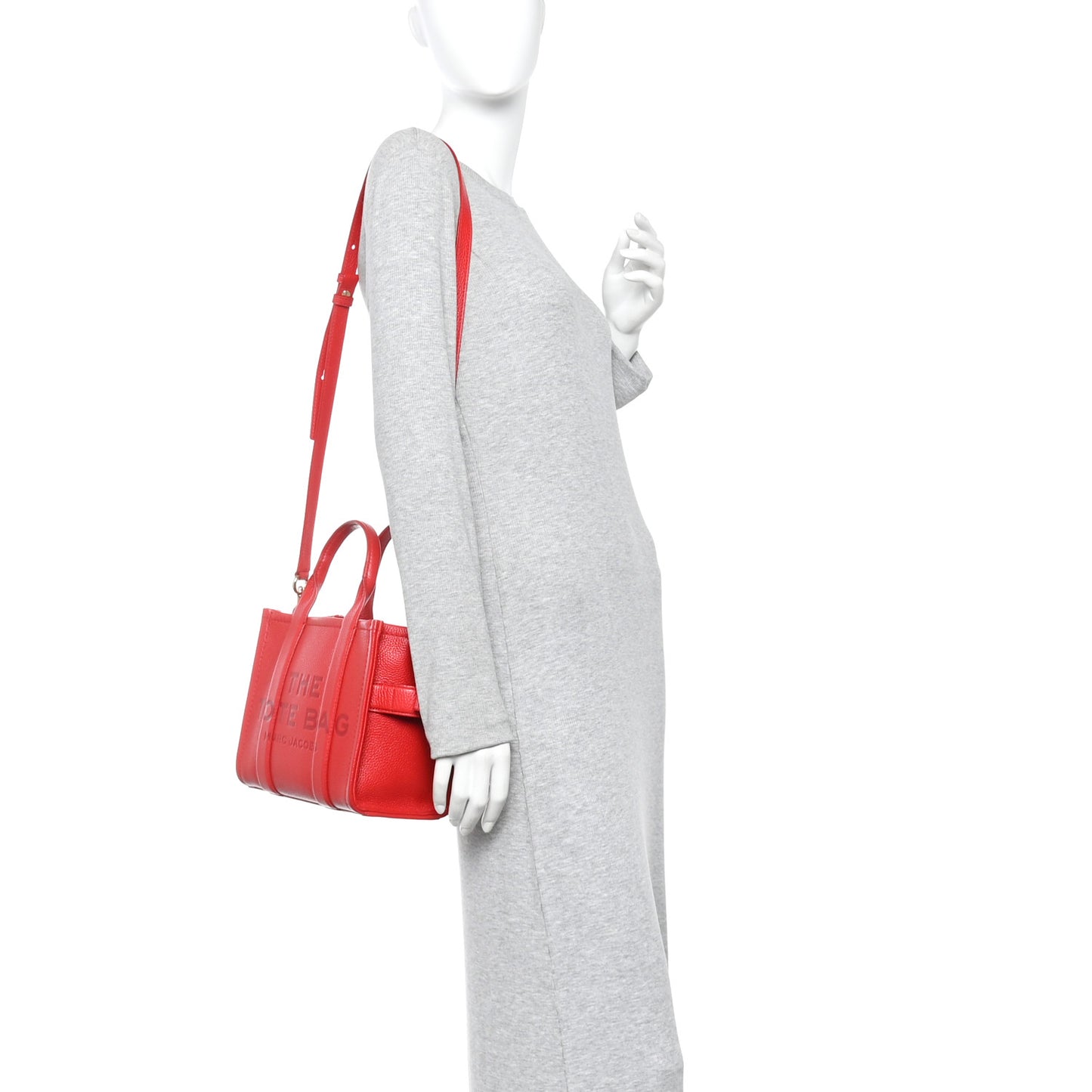 Grained Calfskin Small The Tote Bag True Red