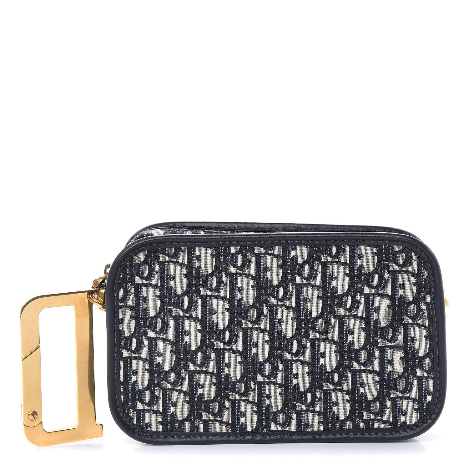 Christian Dior Oblique Diorquake Clutch Blue 1 of 8