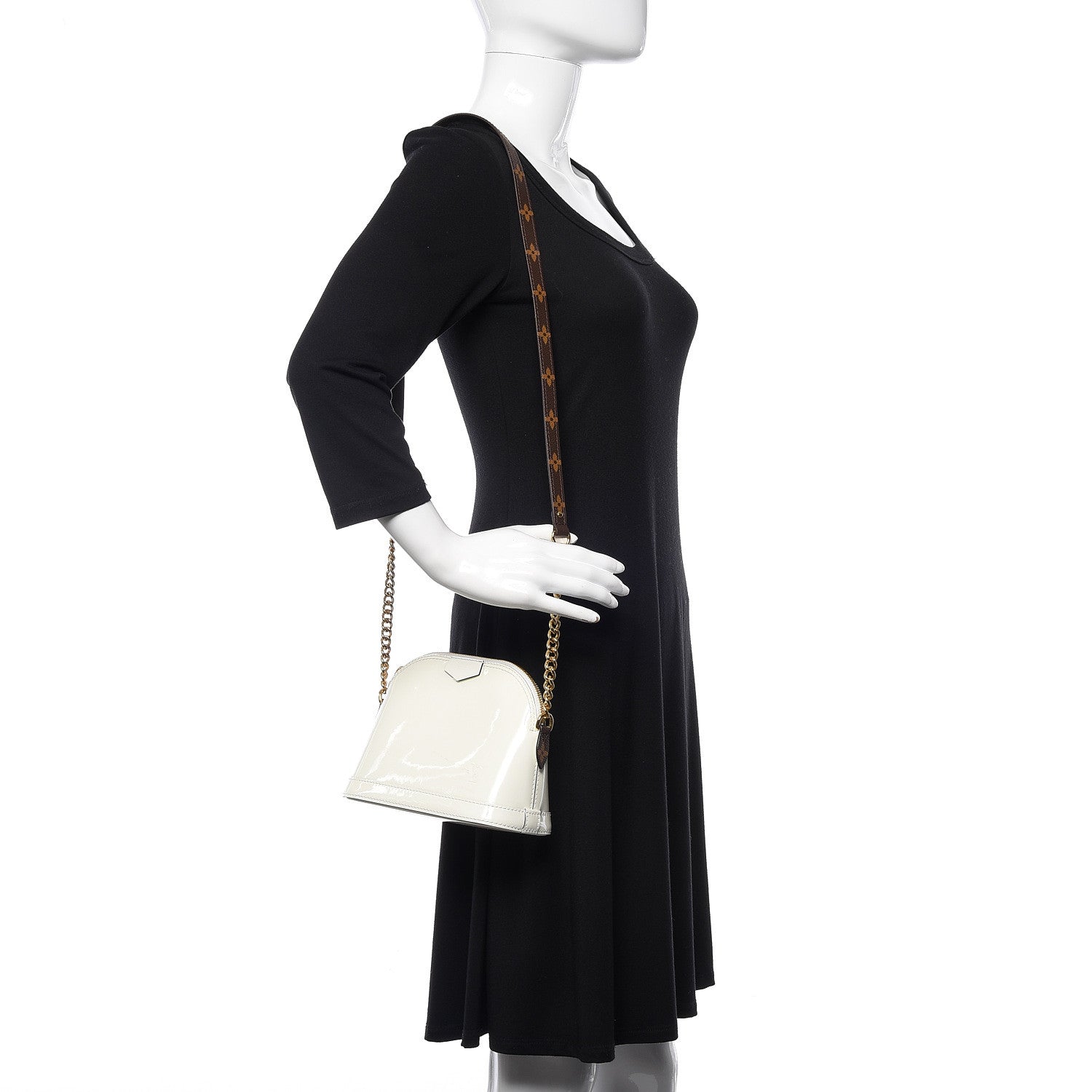 Louis Vuitton Patent Monogram Alma Mini Snow 2 of 12