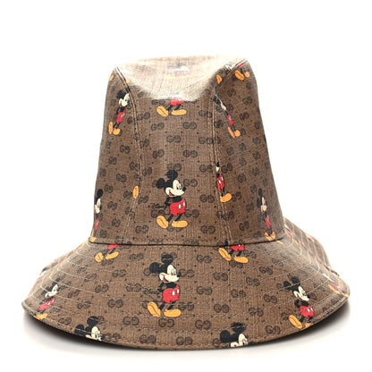 Gucci X DISNEY Mini Vintage GG Supreme Monogram Mickey Mouse Trent Bucket Hat L Beige Ebony Yellow 3 of 9