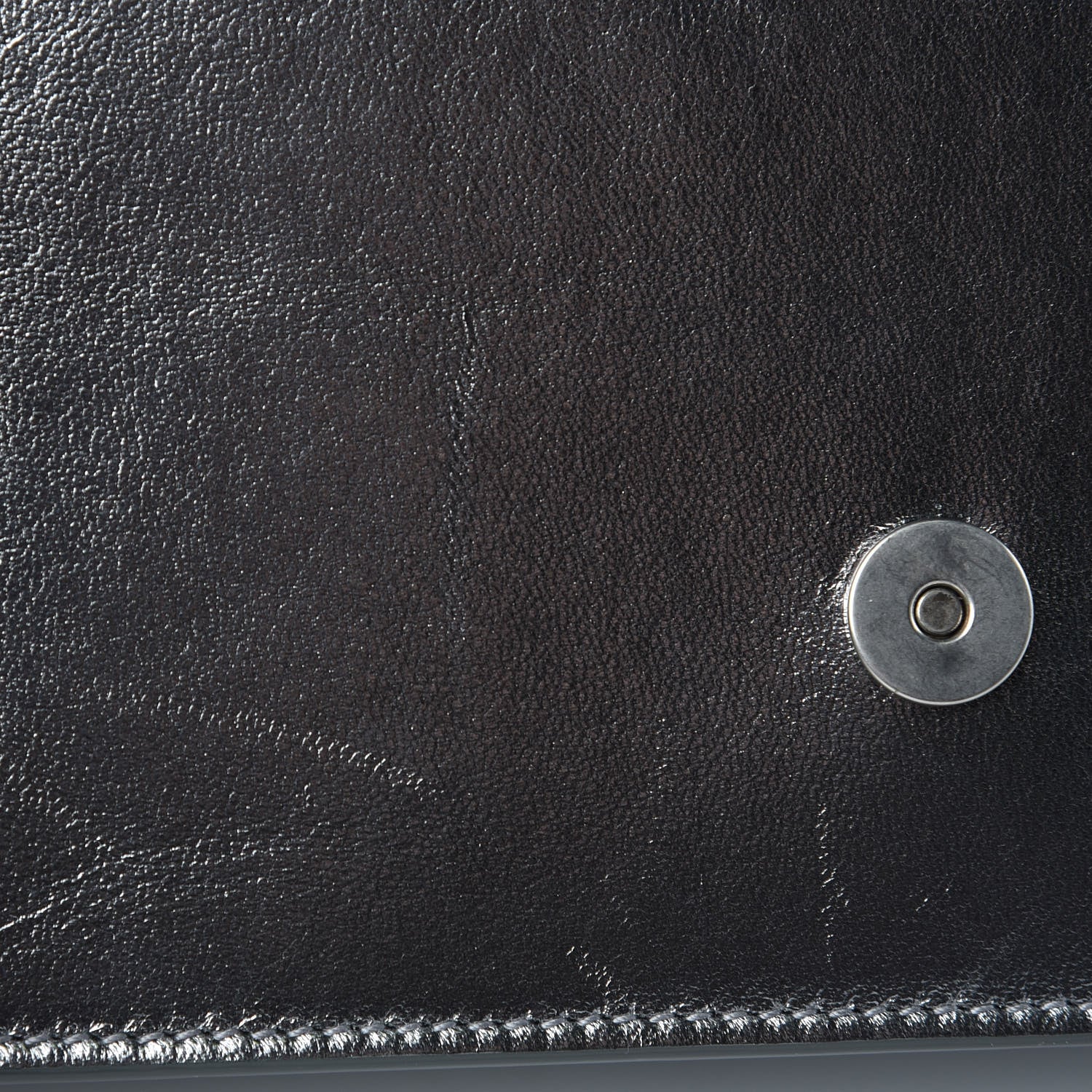 Givenchy Metallic Goatskin Emblem Chain Wallet Silver 9 of 9