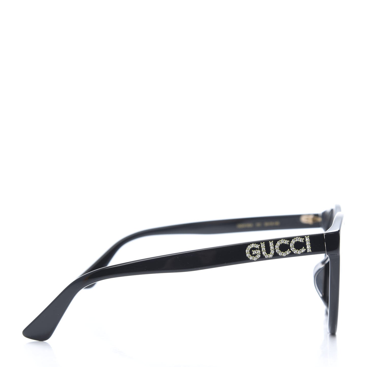 Round Frame Crystal Sunglasses GG 0419S Black