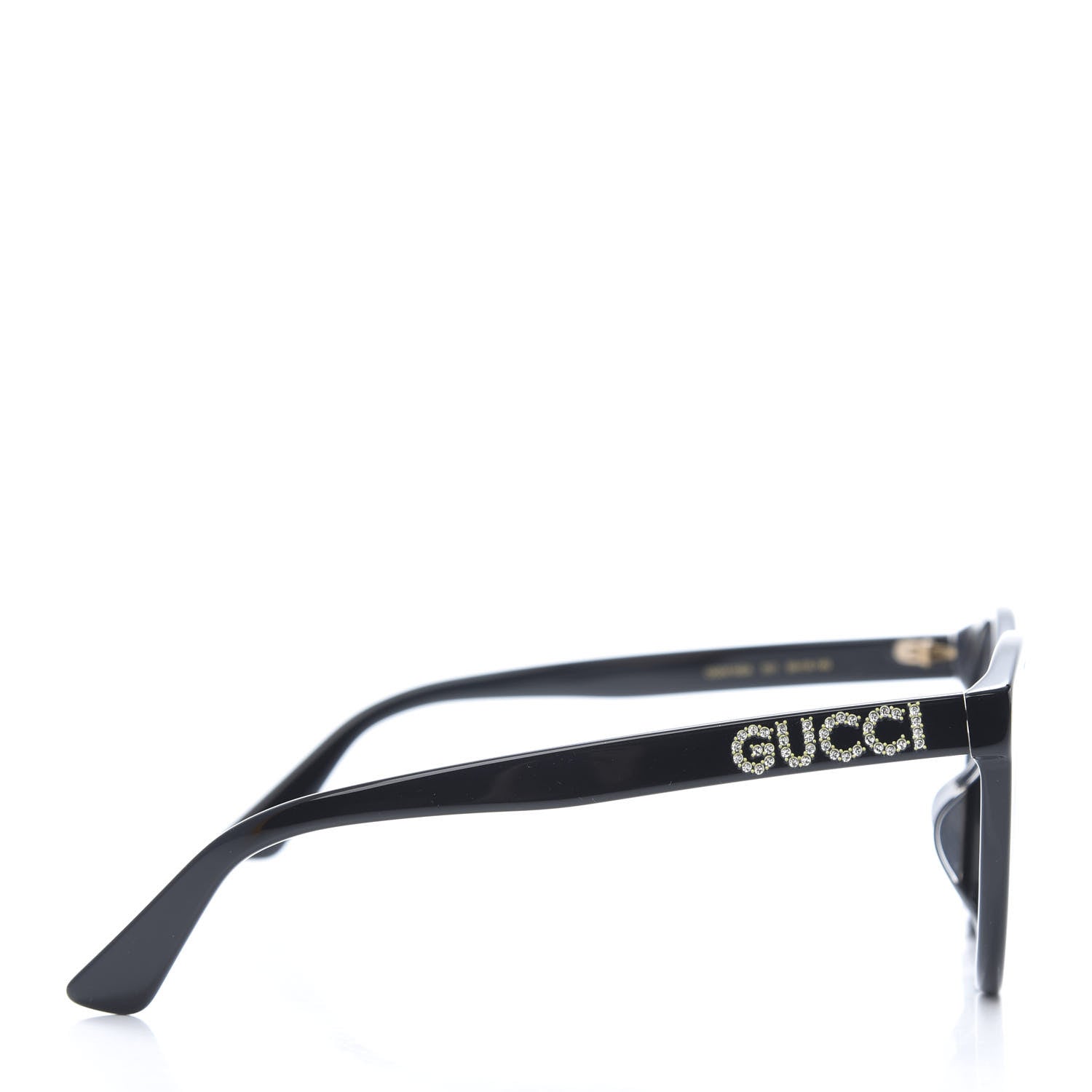 Gucci Round Frame Crystal Sunglasses GG 0419S Black 3 of 8