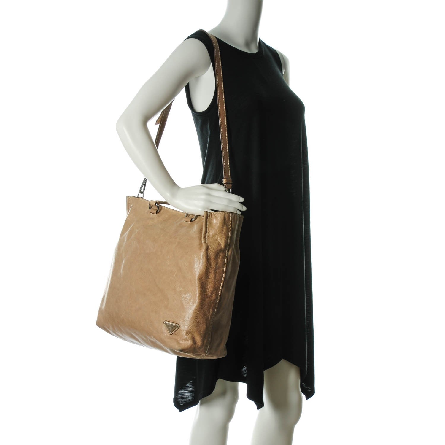 Prada Vitello Shine Tote Cammeo 2 of 10