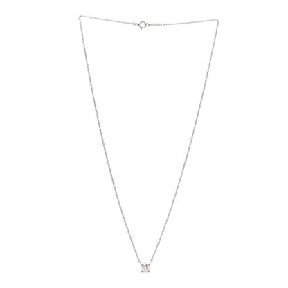 Tiffany Platinum Diamond .79ct Solitaire Pendant Necklace 3 of 5