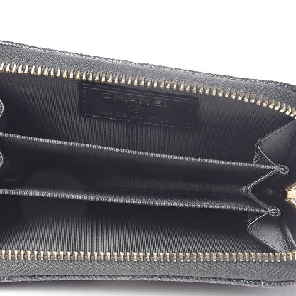 Chanel Iridescent Caviar Quilted Zip Coin Purse Black 5 of 7