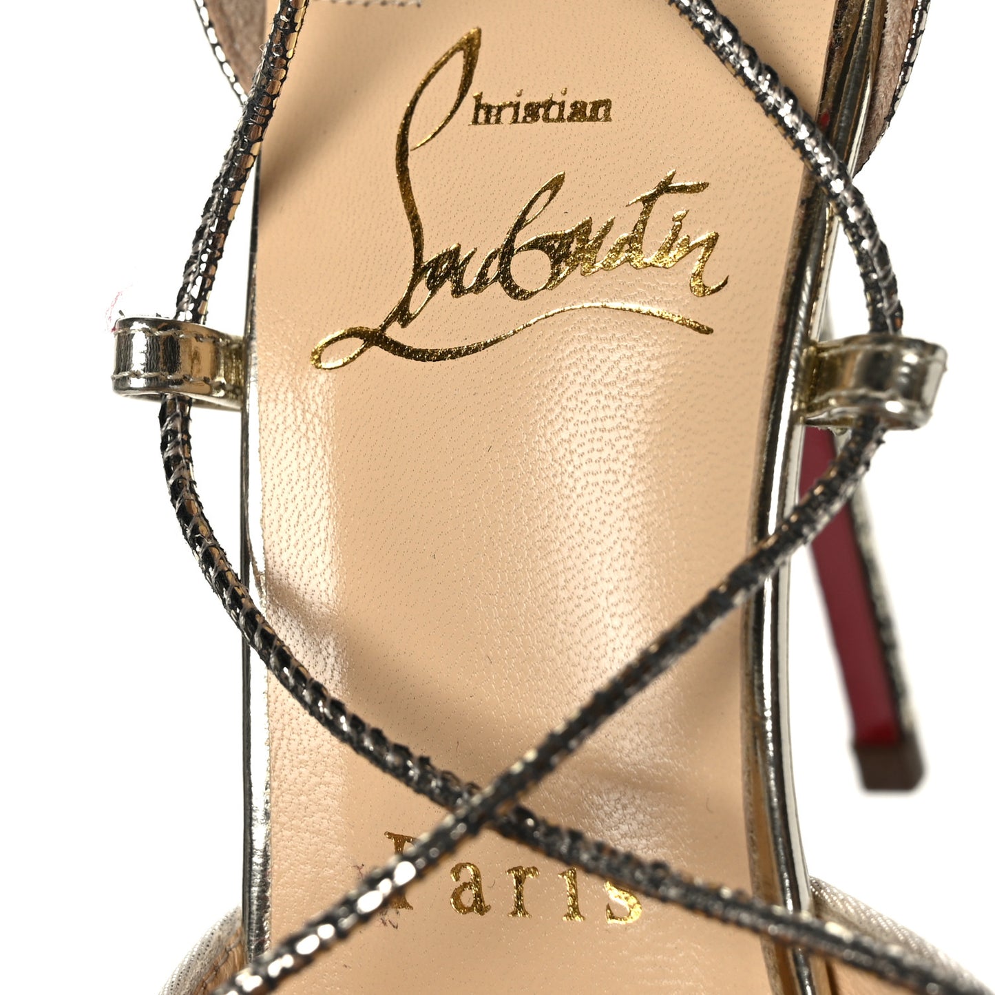 Snakeskin Corsankle Lace Up 100 Pumps 37.5 Gold